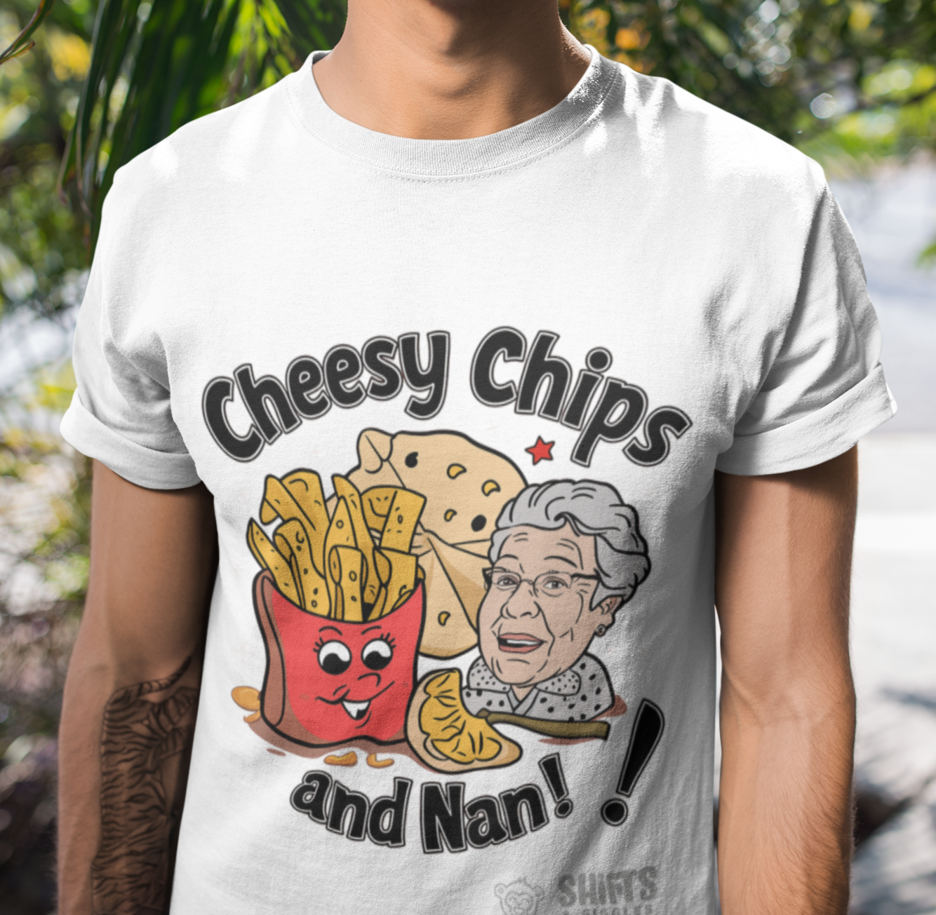 cheesy, chips and naan t-shirt