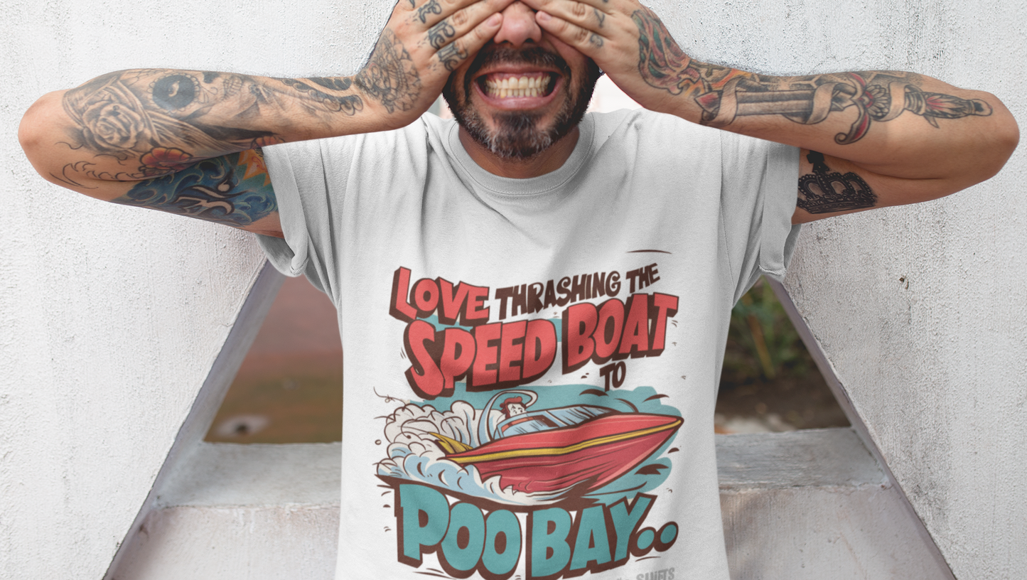 speed boat thrashed to poo bay