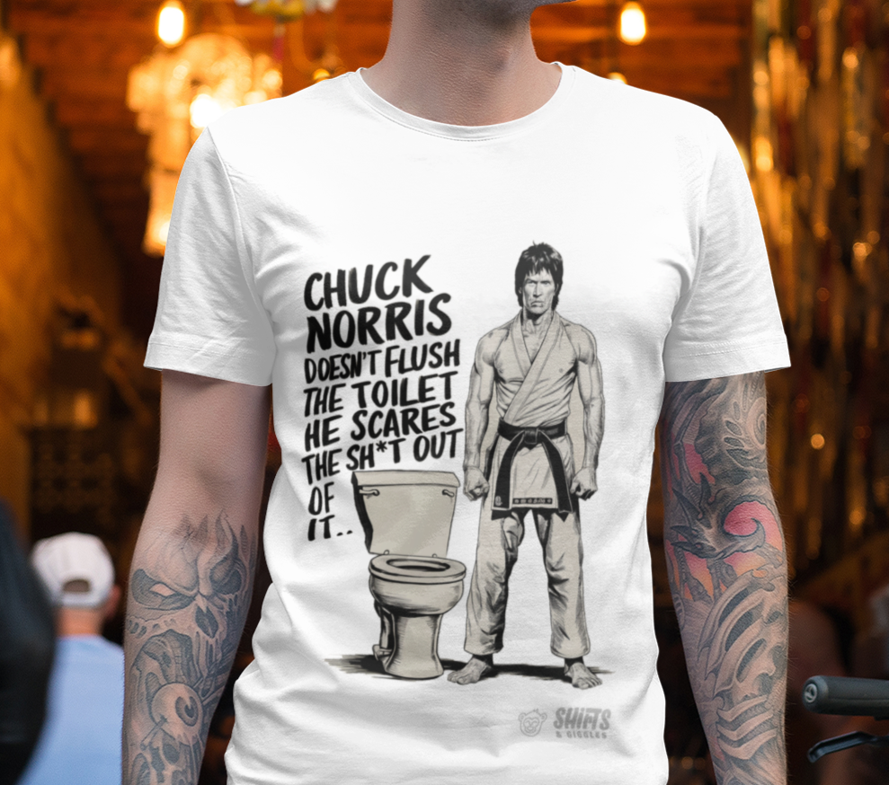 chuck norris - toilet t-shirt